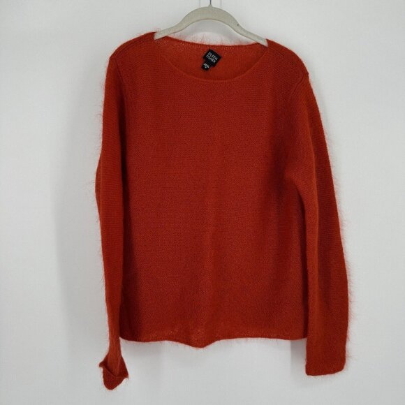 Eileen Fisher Sweaters - Eileen Fisher Sweater Women’s medium M orange kid mohair nylon stretch fall work
